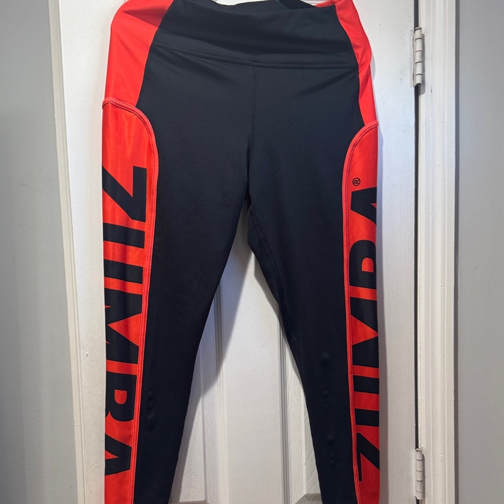 Zumba Fitness Black and Red Leggings